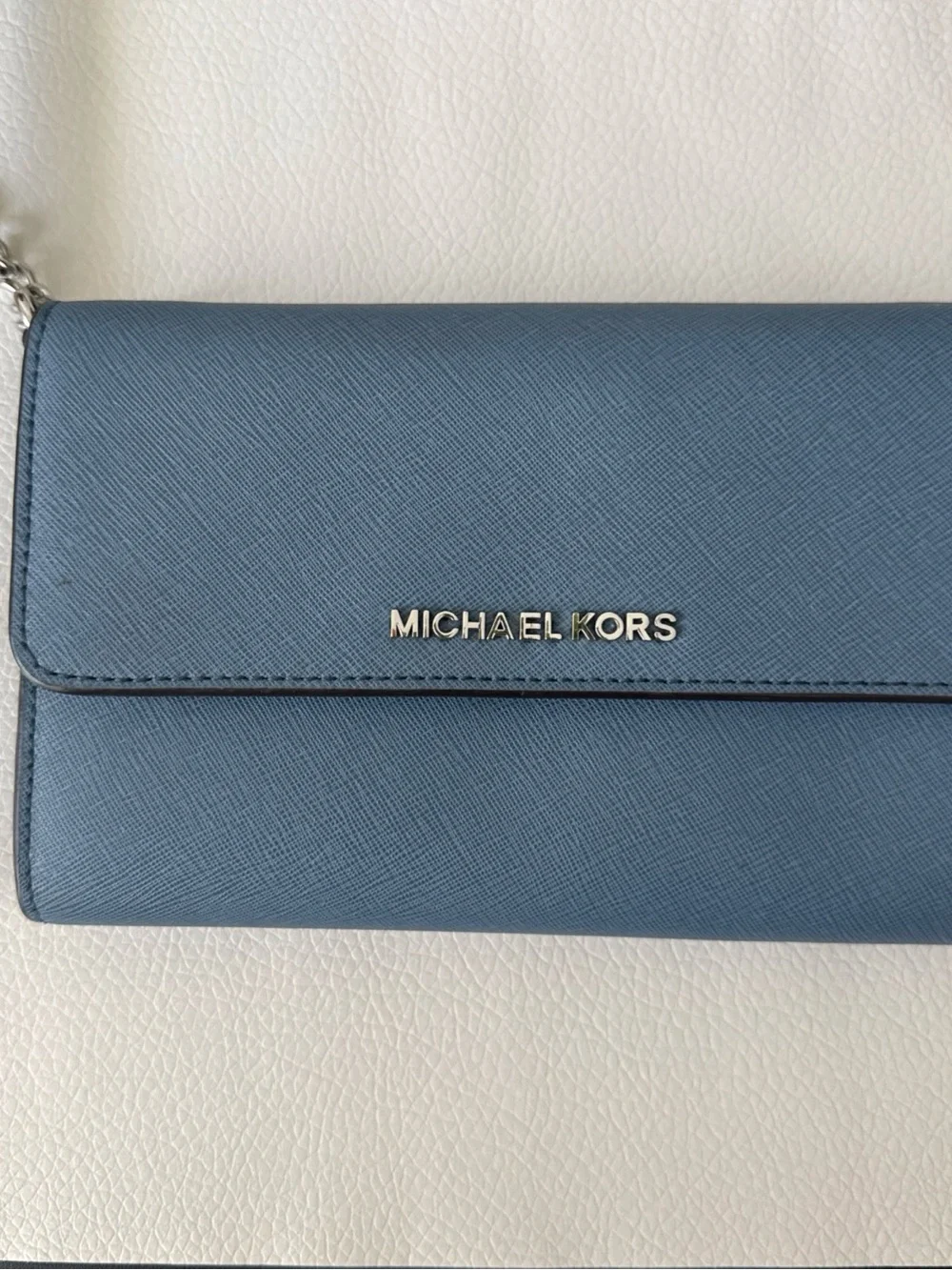 Michael Kors Blue Leather Crossbody Bag